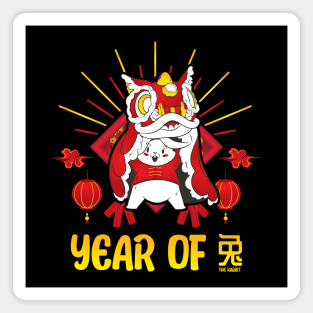 Good Luck Zodiac Happy Chinese New Year of the Rabbit Magnet